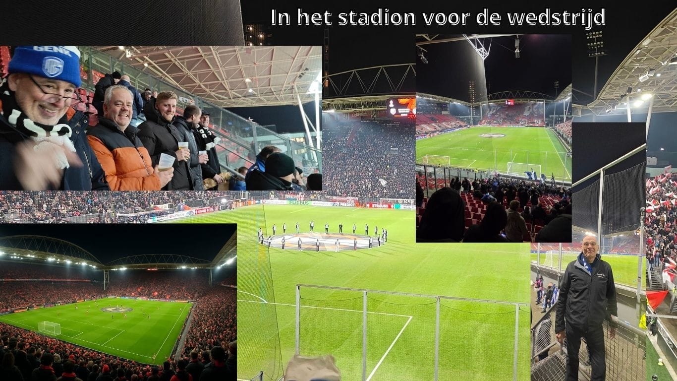 In het stadion